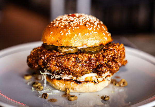Hot honey chicken Burger Mooloolaba