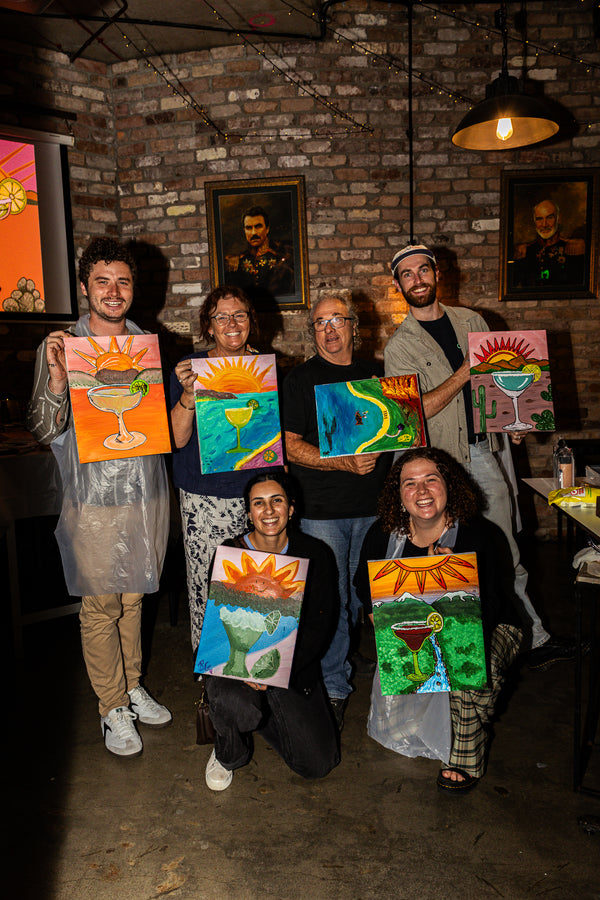 Sip and Paint event at Dirty Moes Mooloolaba